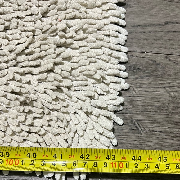 White Grey Large Fluffy Rug - Picture 3 of 4